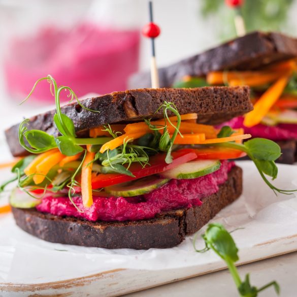 Healthy and Different Kind Of Sandwich
